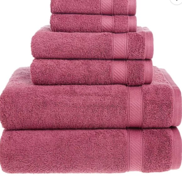 Nestwell Other - Nestwell Bath Towels New Hygro Dry Rose Set 6 Rose Towels Set 100% Cotton Set Si